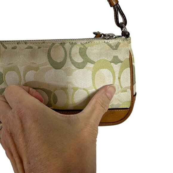 Coach Y2K OPTIC Green Signature Canvas Mini Bag + Free Coach Leather Extender - Picture 10 of 15